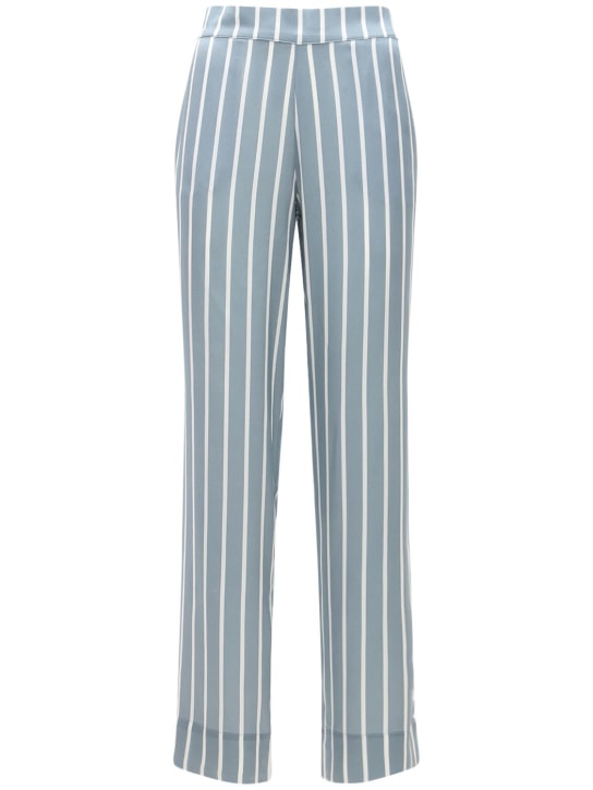 Asceno: The London silk satin pajama pants - women_0 | Luisa Via Roma