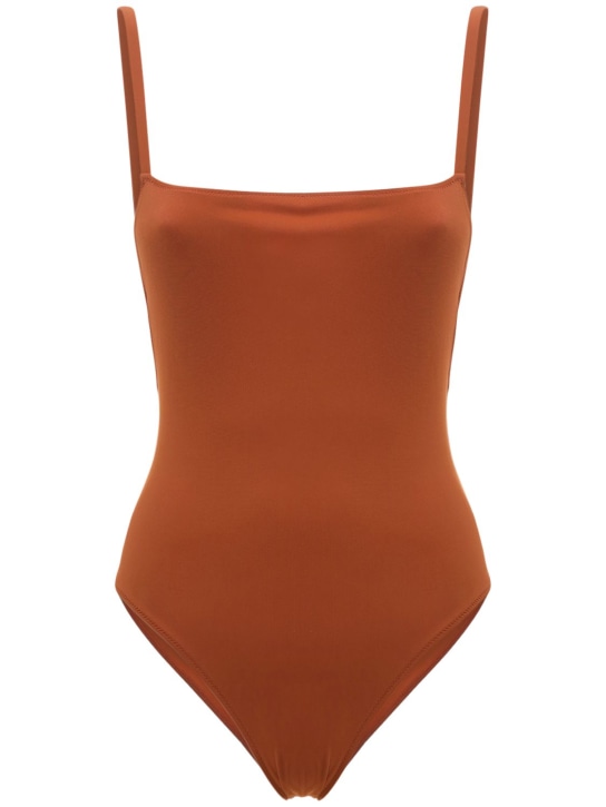 Lido: Tre geometrical one piece swimsuit - Kahverengi - women_0 | Luisa Via Roma
