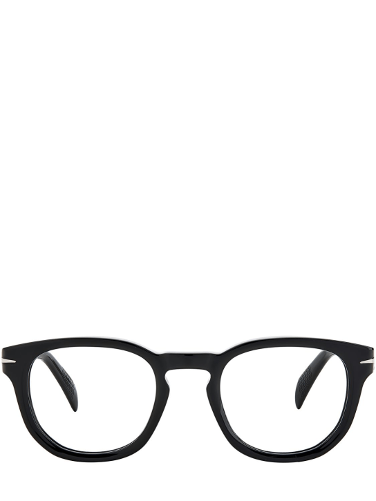 DB Eyewear by David Beckham: Gafas redondas DB de acetato - Negro/Claro - men_0 | Luisa Via Roma