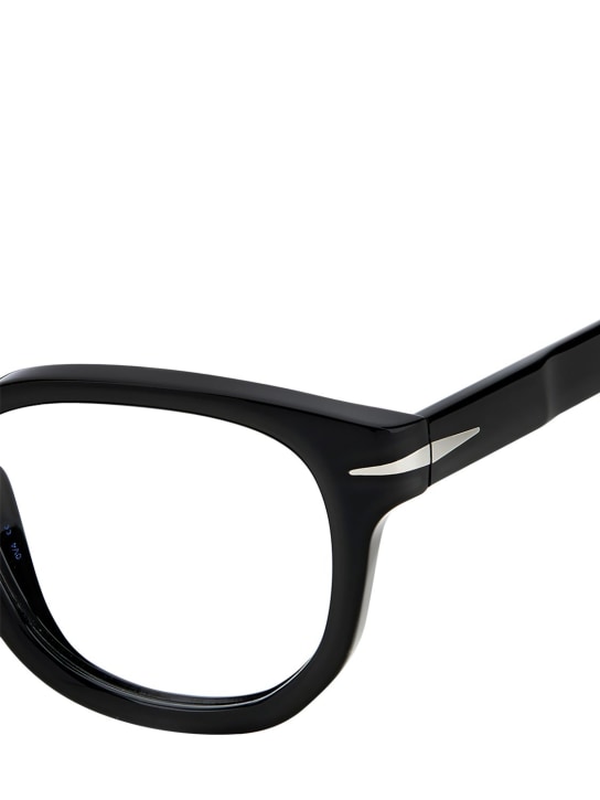 DB Eyewear by David Beckham: Gafas redondas DB de acetato - Negro/Claro - men_1 | Luisa Via Roma