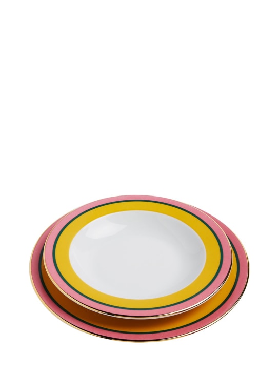 La Double J: Rainbow soup dish & dinner plate - Rainbow Giallo - ecraft_4 | Luisa Via Roma