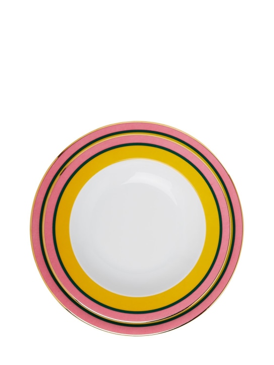 La Double J: Set de dos platos Rainbow Yellow - Rainbow Giallo - ecraft_0 | Luisa Via Roma