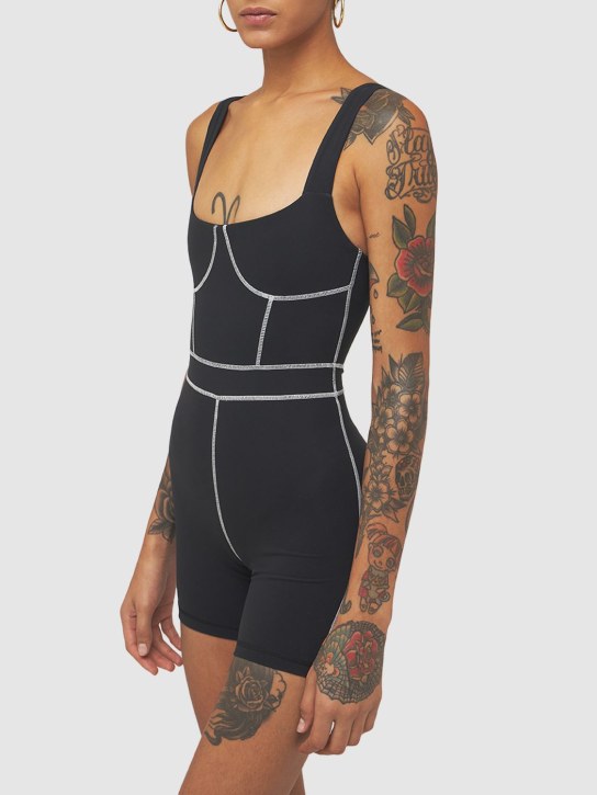 Weworewhat: Corset tech bodysuit - Schwarz - women_1 | Luisa Via Roma