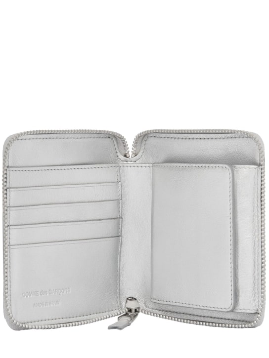 Comme des Garçons Wallet: Portafoglio Silver in pelle con zip - Argento - women_1 | Luisa Via Roma