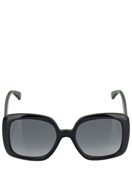 Gucci: Gafas de sol cuadradas de acetato - Multi/Grey - women_0 | Luisa Via Roma