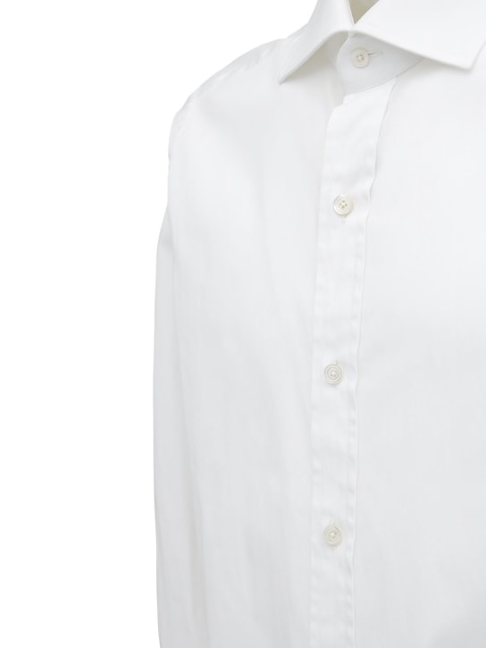 Tom Ford: Camicia in popeline di cotone - Bianco - men_1 | Luisa Via Roma