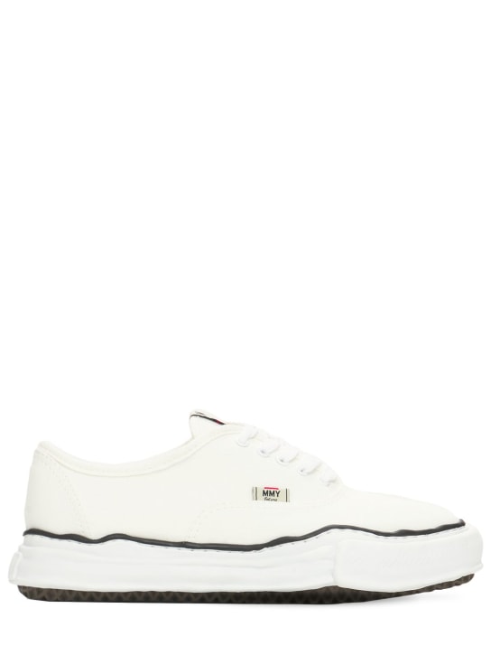 Mihara Yasuhiro: Original sole canvas low sneakers - White - men_0 | Luisa Via Roma