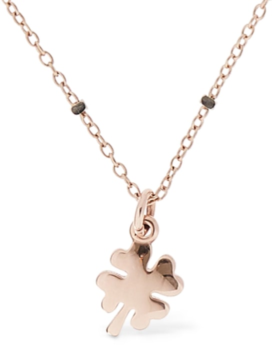 DoDo: 9k Mini Four-leaf clover collar necklace - Kırmızı/Altın - women_0 | Luisa Via Roma