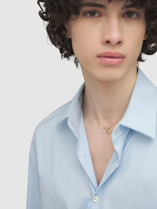 DoDo: 18KT White gold Y charm w/ diamonds - Crystal/Silver - men_2 | Luisa Via Roma