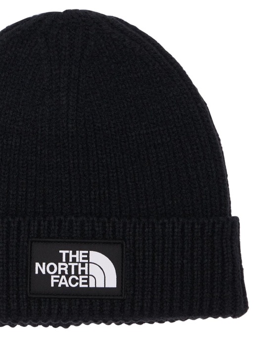 The North Face: Bonnet en maille d'acrylique mélangé à logo - men_1 | Luisa Via Roma