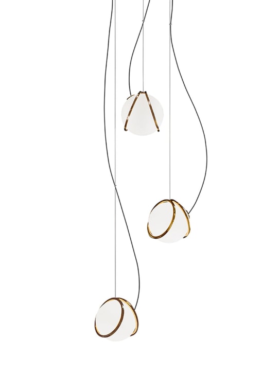 Terzani: Pug suspension lamps - Pol.Brass/Satin - ecraft_0 | Luisa Via Roma