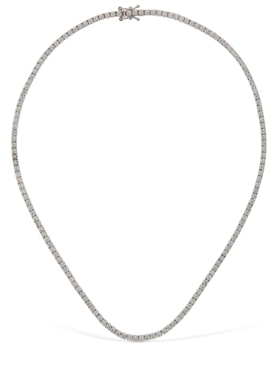 Vanzi: 18kt Gold & diamond tennis necklace - Beyaz Altın - women_0 | Luisa Via Roma