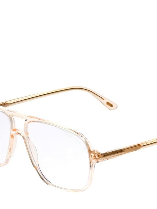 Tom Ford: Navigator acetate eyeglasses - Beige/Clear - women_1 | Luisa Via Roma