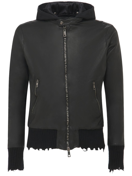Leather hooded jacket - Giorgio Brato - Men | Luisaviaroma