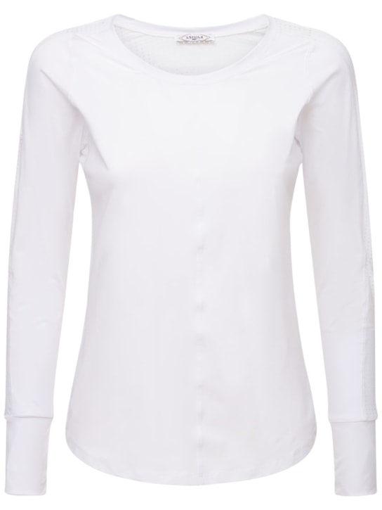 L'etoile Sport: T-Shirt aus Nylon - Weiß - women_0 | Luisa Via Roma
