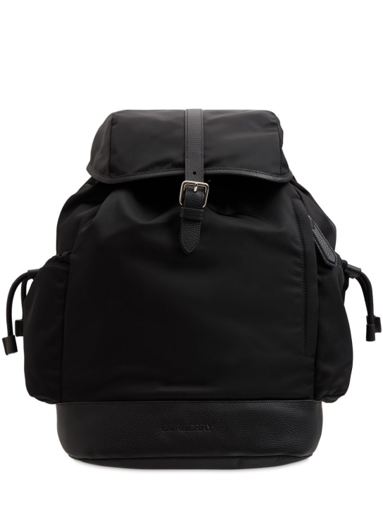 Burberry: Nylon backpack w/ changing pad - Black - kids-boys_0 | Luisa Via Roma
