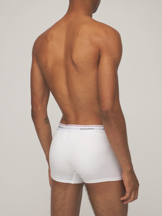 Dsquared2 Underwear: Pack of 3 logo jersey boxer briefs - men_1 | Luisa Via Roma