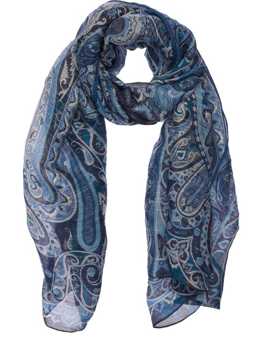 Etro: Delhy Cupido linen & silk scarf - men_0 | Luisa Via Roma