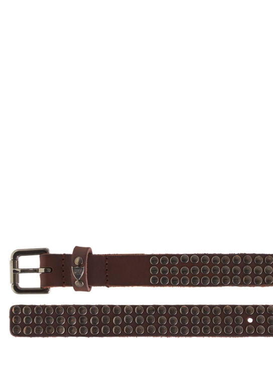 HTC Los Angeles: 2cm 3.000 studs leather belt - Brown - women_1 | Luisa Via Roma
