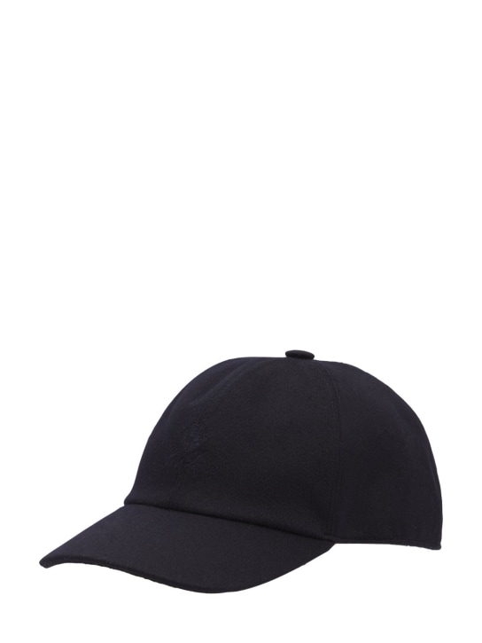 Loro Piana: BASEBALLKAPPE AUS KASCHMIR MIT LOGO - Dunkelblau - kids-boys_1 | Luisa Via Roma
