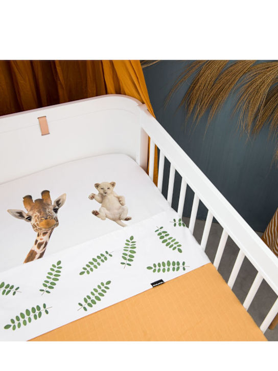 Snurk: Set lenzuola Animals in cotone organico - Bianco - kids-girls_1 | Luisa Via Roma