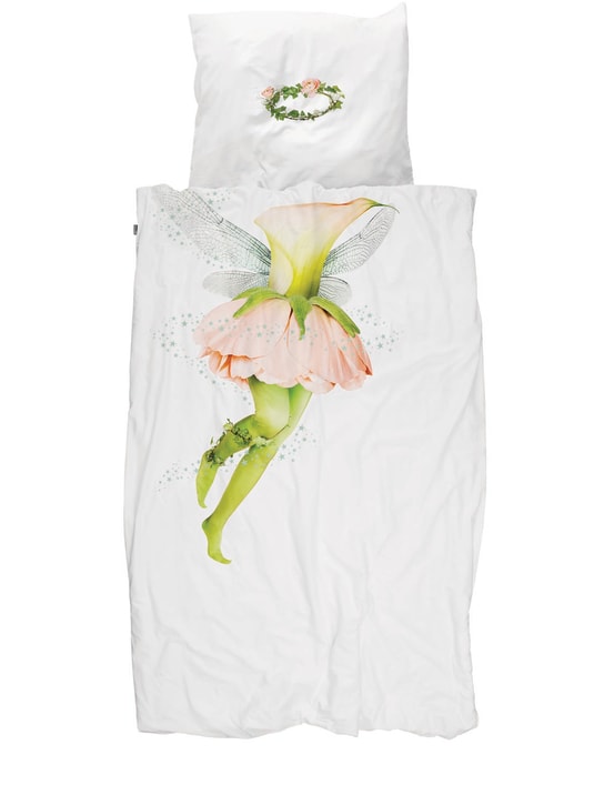 Snurk: Fairy organic cotton duvet cover set - White - kids-girls_0 | Luisa Via Roma