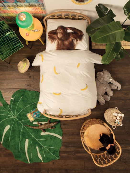 Snurk: Orangutan organic cotton duvet cover set - White - kids-boys_1 | Luisa Via Roma