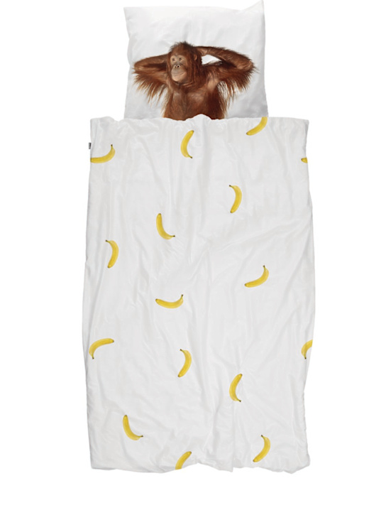 Snurk: Orangutan organic cotton duvet cover set - White - kids-boys_0 | Luisa Via Roma