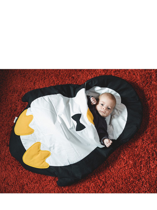 BABY BITES: Penguin cotton baby sleeping bag - Black/White - kids-boys_1 | Luisa Via Roma