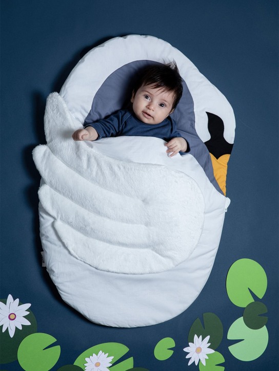 BABY BITES: Babyschlafsack aus Baumwolle „Swan“ - Weiß - kids-boys_1 | Luisa Via Roma