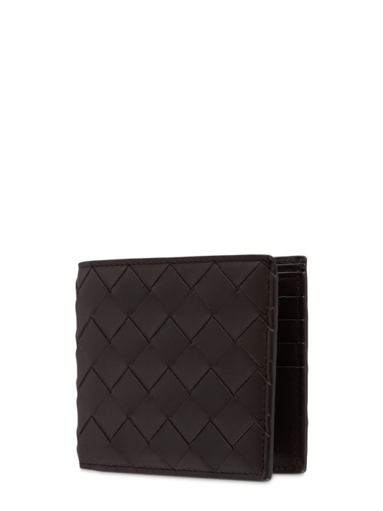Bottega Veneta: Intrecciato leather bi-fold wallet - Fondant - men_1 | Luisa Via Roma