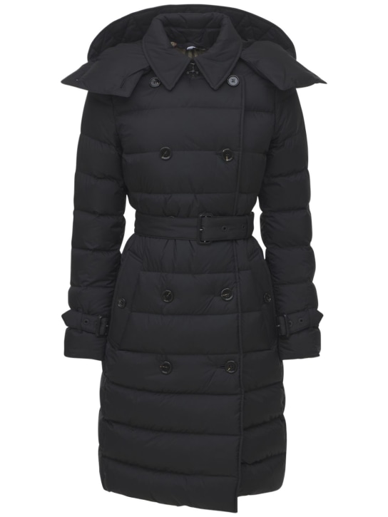 Burberry: Nylon Ashwick down coat - Black - women_0 | Luisa Via Roma