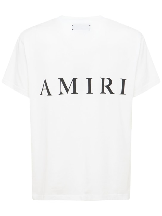 Amiri: “MA”棉质平纹针织T恤 - 白色 - men_0 | Luisa Via Roma