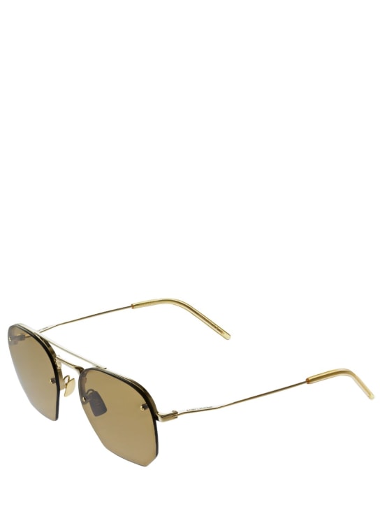 Saint Laurent: SL 422 Hexagonal metal sunglasses - Gold - women_1 | Luisa Via Roma