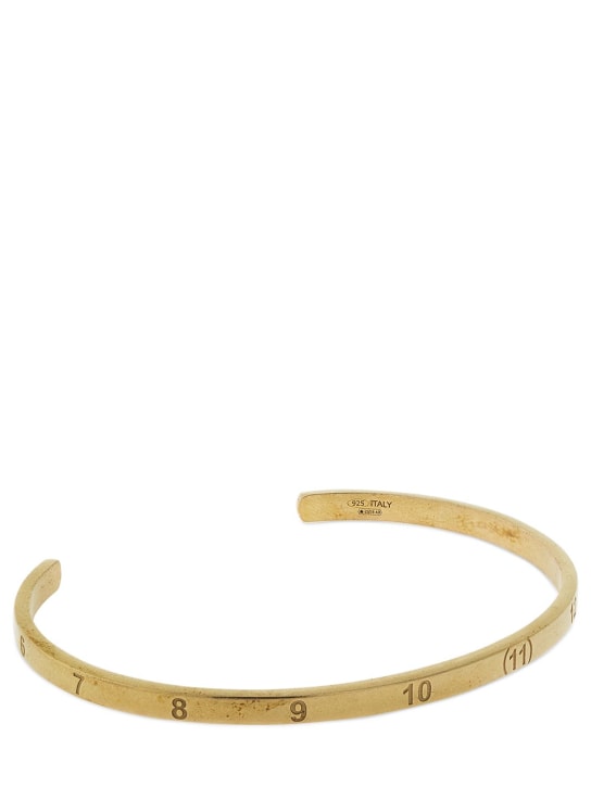 Maison Margiela: Number logo medium cuff bracelet - men_1 | Luisa Via Roma