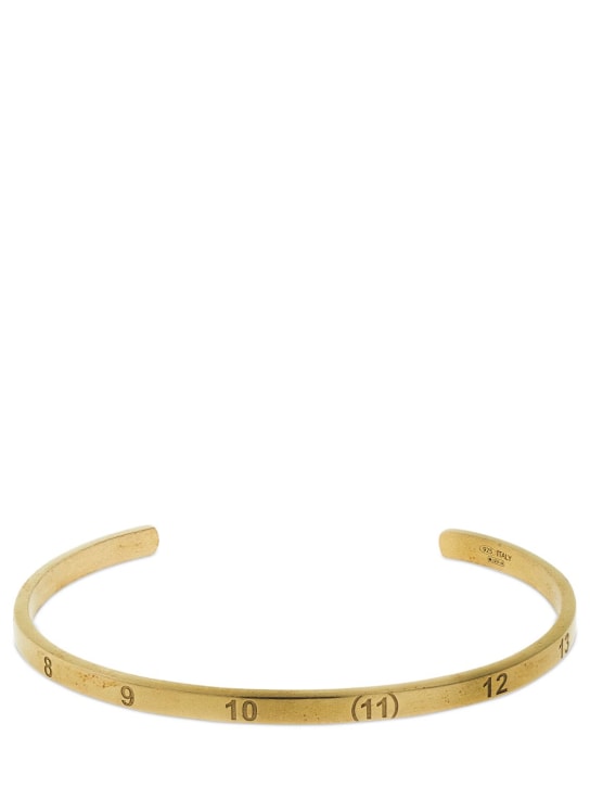 Maison Margiela: Number logo medium cuff bracelet - men_0 | Luisa Via Roma