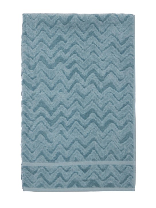 Missoni Home: Set of 2 Rex cotton towels - Blue - ecraft_1 | Luisa Via Roma