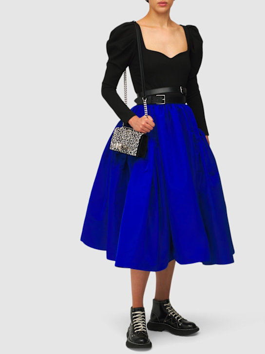 McQueen: Mini Jewelled leather shoulder bag - women_1 | Luisa Via Roma