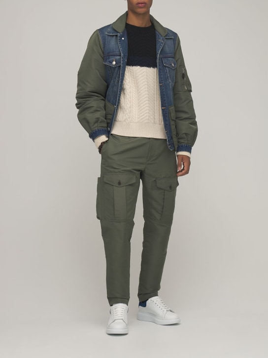 McQueen: 45mm Oversize leather sneakers - men_1 | Luisa Via Roma