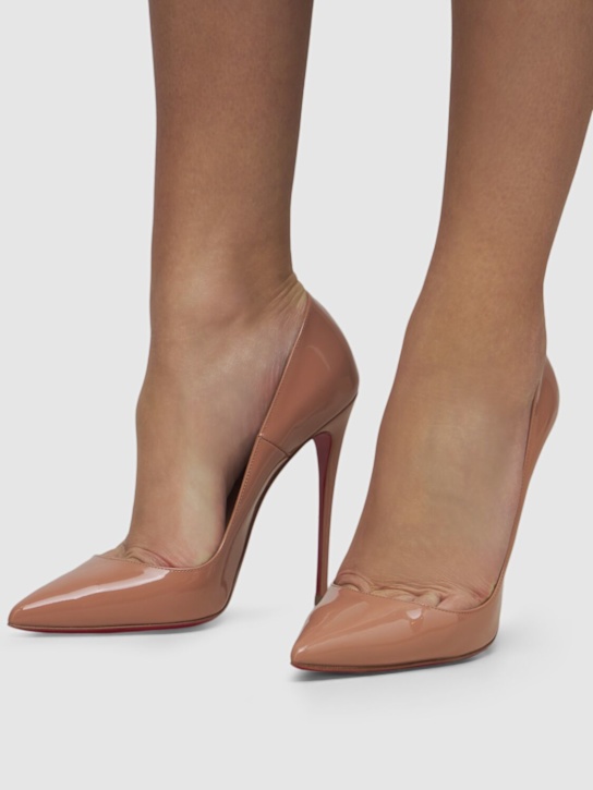 Christian Louboutin: 120mm So Kate patent leather pumps - Nude - women_1 | Luisa Via Roma