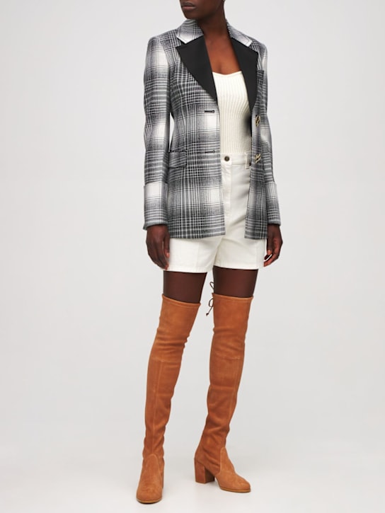 Stuart Weitzman: 70mm Tieland stretch suede boots - women_1 | Luisa Via Roma