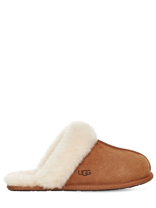 Ugg: 10mm Scuffette II suede & shearling mule - women_0 | Luisa Via Roma