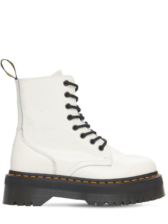 Dr.Martens: 40mm Jadon polished leather boots - White - women_0 | Luisa Via Roma