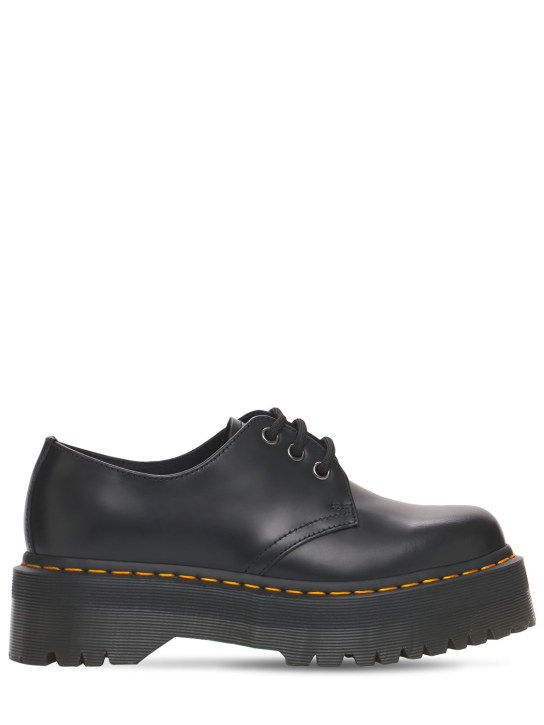 Dr.Martens: Chaussures à lacets en cuir 1461 Quad 50 mm - Noir - men_0 | Luisa Via Roma