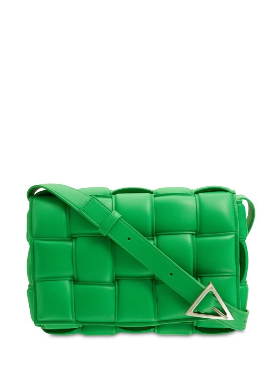Bottega Veneta: Padded Cassette leather crossbody bag - Parakeet - women_0 | Luisa Via Roma