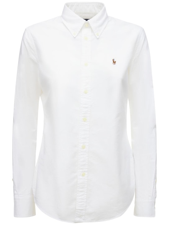 Polo Ralph Lauren: Camicia Kendal in popeline di cotone - Bianco - women_0 | Luisa Via Roma