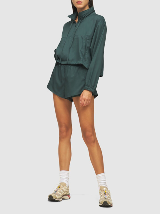 Girlfriend Collective: Hummingbird half-zip windbreaker top - women_1 | Luisa Via Roma