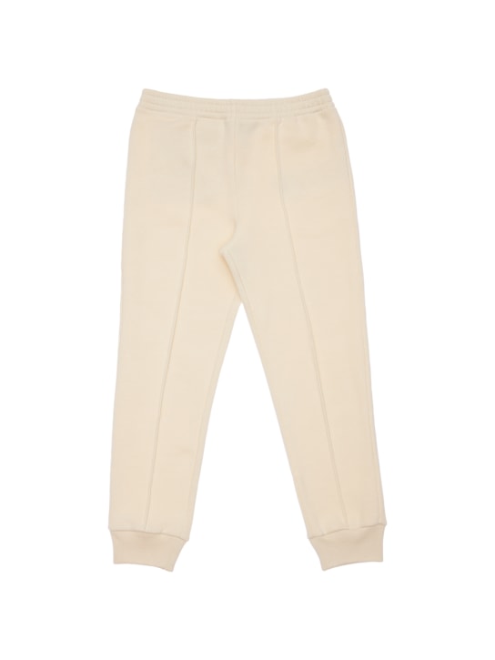 Gucci: Pantalones de felpa de algodón - Blanco - kids-girls_0 | Luisa Via Roma