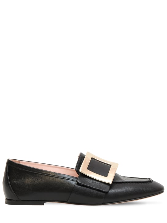 Roger Vivier: 25mm Soft leather loafers - Siyah - women_0 | Luisa Via Roma