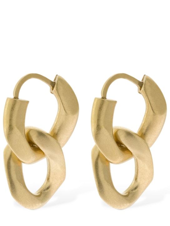 Maison Margiela: Double chain earrings - Gold - women_0 | Luisa Via Roma
